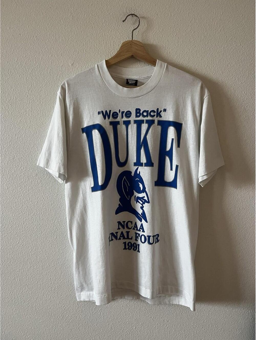 VTG Duke Blue Devils NCAA Basketball T Shirt Graphic Mens L
